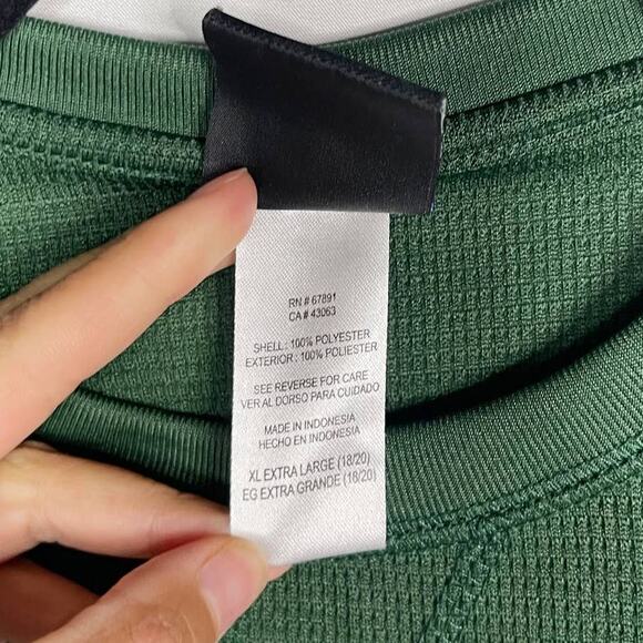 NFL Team Apparel Youth XL 18-20 Green Packers Thermal Long Sleeve Tee Green Bay - Picture 5 of 6